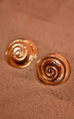PrettyLittleThing Statement Earrings*Molten Swirl Statement Stud Earrings