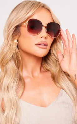 PrettyLittleThing Oversized Sunglasses*Oversized Double Frame Round Sunglasses