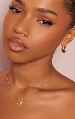 PrettyLittleThing Necklaces*Gold Plated Celestial Necklace