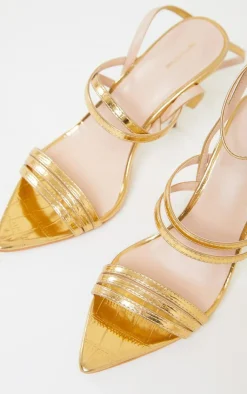 PrettyLittleThing High Heels*Point Toe Pin Heels Double Strap Heels Sandals