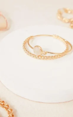 PrettyLittleThing Bracelets*Precious Stone Bangle Multipack