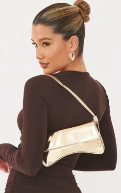 PrettyLittleThing Shoulder Bags*PU Flap Over Baguette Shoulder Bag