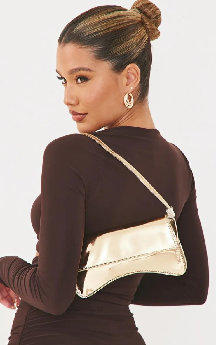 PrettyLittleThing Shoulder Bags*PU Flap Over Baguette Shoulder Bag