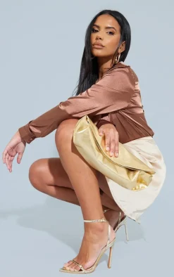 PrettyLittleThing High Heels*Pu Point Toe Barely There High Heeled Sandals