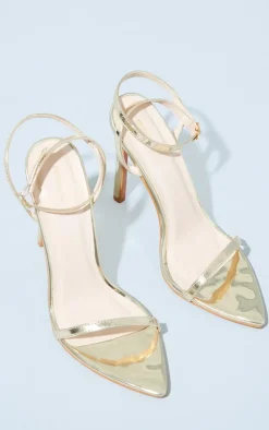 PrettyLittleThing High Heels*Pu Point Toe Barely There High Heeled Sandals