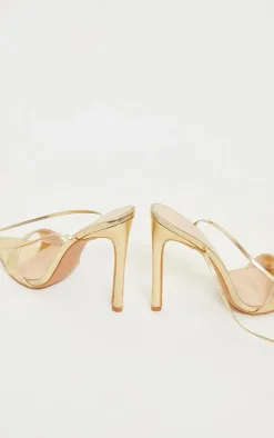 PrettyLittleThing High Heels*PU Point Toe Lace Up High Heeled Sandals