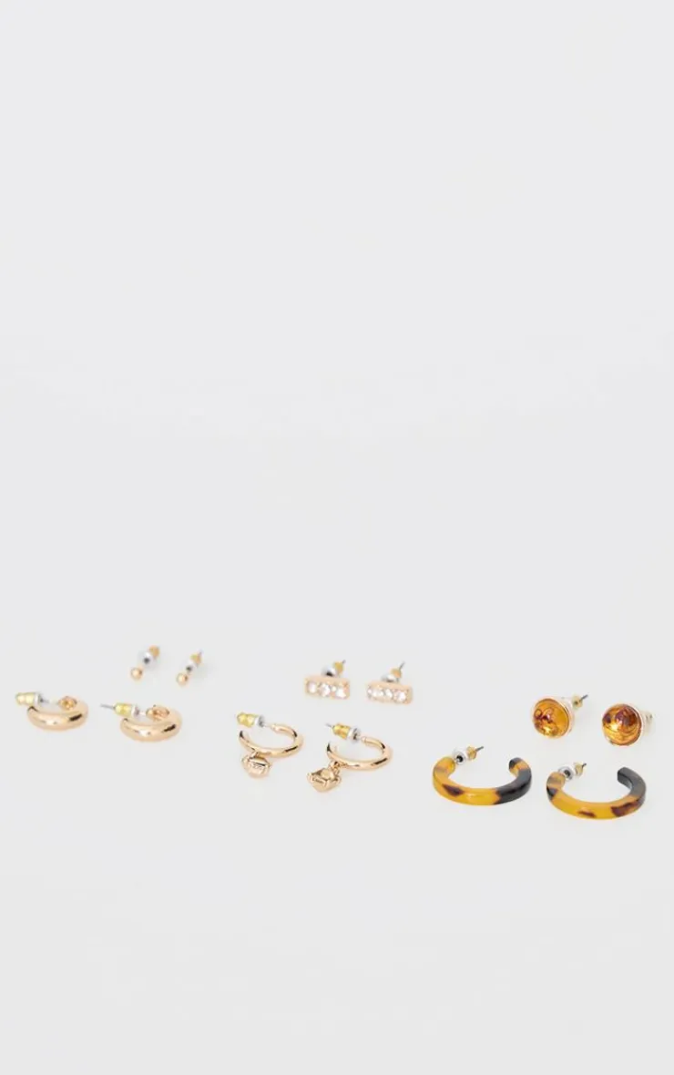 PrettyLittleThing Earrings*Resin & Jewel Detail Multipack Earrings