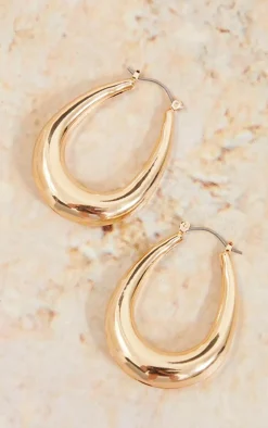 PrettyLittleThing Hoop Earrings*Rounded Oval Hoop Earrings