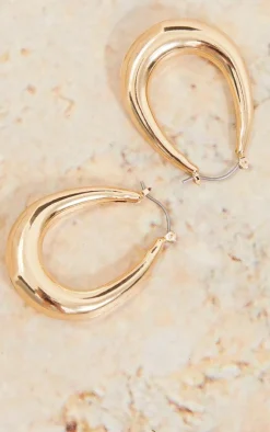 PrettyLittleThing Hoop Earrings*Rounded Oval Hoop Earrings