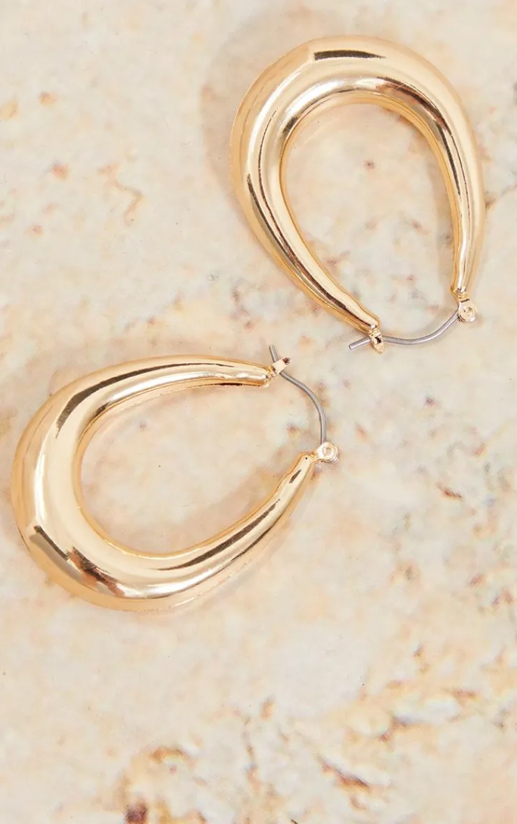 PrettyLittleThing Hoop Earrings*Rounded Oval Hoop Earrings