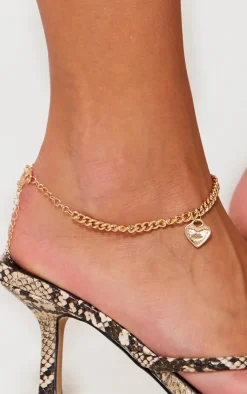 PrettyLittleThing Anklets*Script Love Heart Anklet