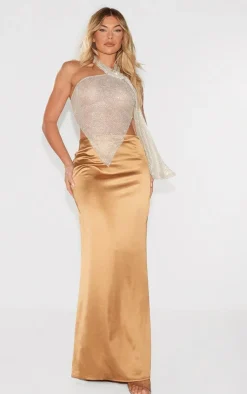 Sequin Backless High Neck Top-PrettyLittleThing Discount