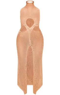 Sequin Knit Cut Out Maxi Dress-PrettyLittleThing Hot