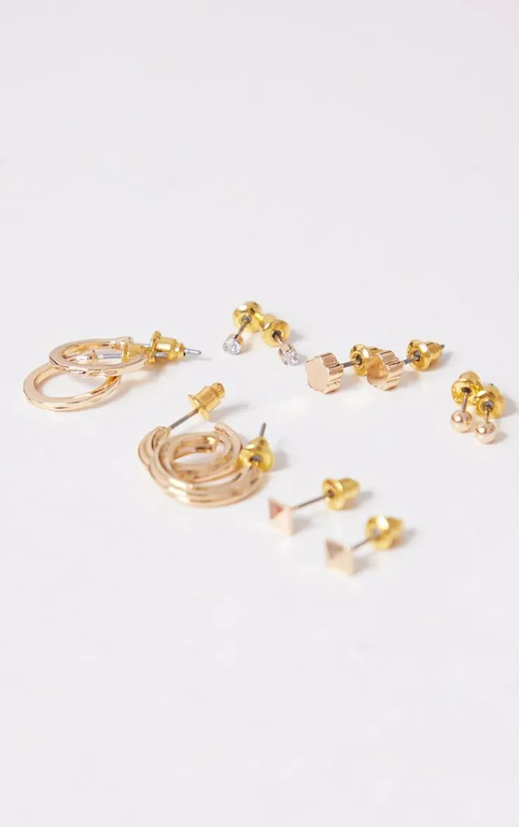 PrettyLittleThing Hoop Earrings*Simple Hoop & Stud Multipack Earrings