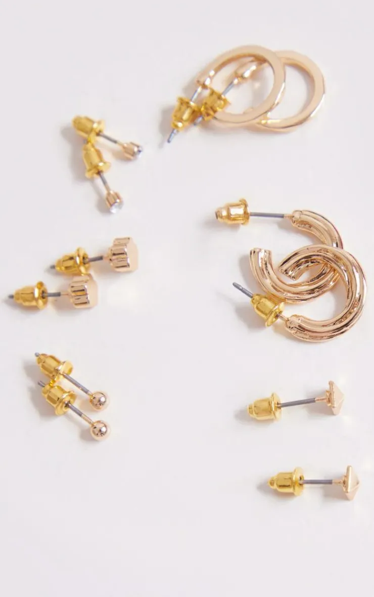 PrettyLittleThing Hoop Earrings*Simple Hoop & Stud Multipack Earrings