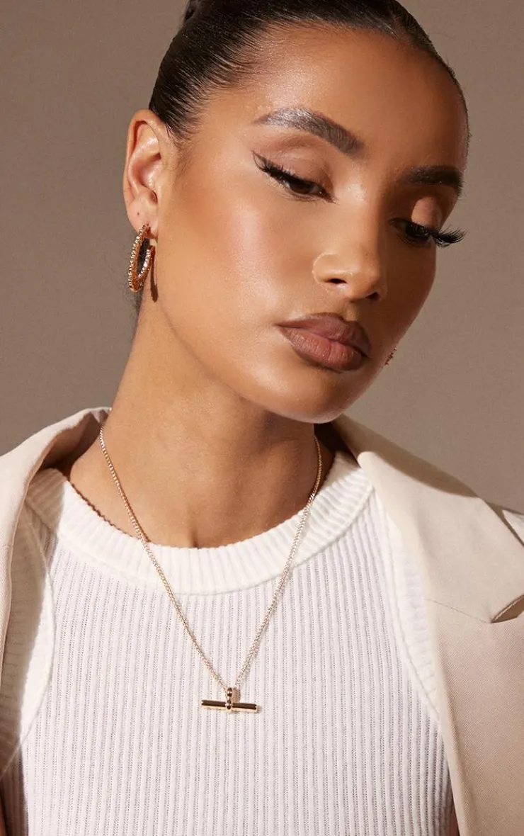 PrettyLittleThing Necklaces*Simple Thick T Bar Necklace