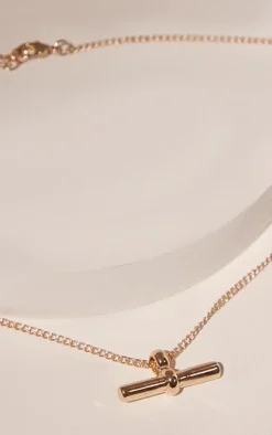 PrettyLittleThing Necklaces*Simple Thick T Bar Necklace