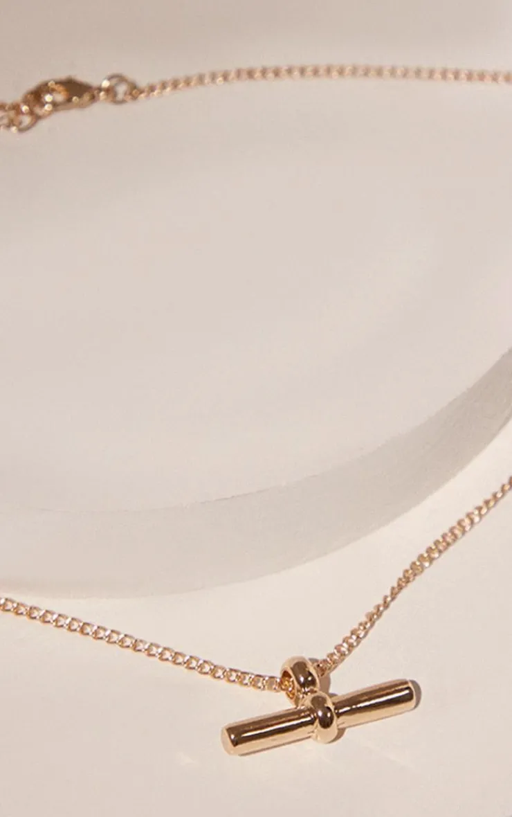 PrettyLittleThing Necklaces*Simple Thick T Bar Necklace