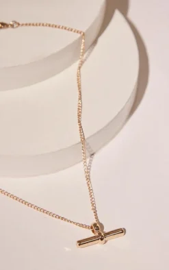 PrettyLittleThing Necklaces*Simple Thick T Bar Necklace