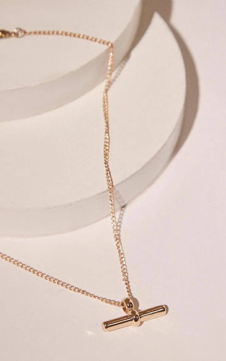 PrettyLittleThing Necklaces*Simple Thick T Bar Necklace
