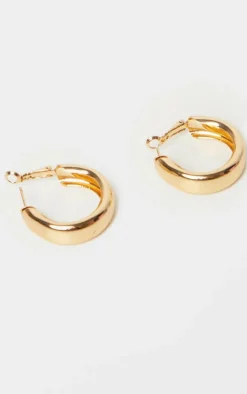 PrettyLittleThing Hoop Earrings*Small Chunky Tubular Hoop Earrings