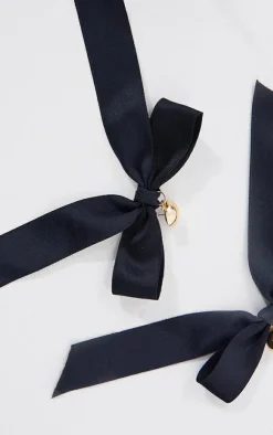 PrettyLittleThing Statement Earrings*Stud Black Bow Earrings