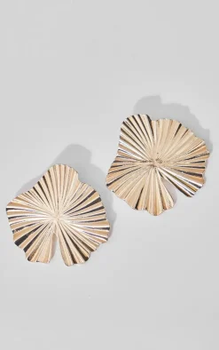 PrettyLittleThing Statement Earrings*Textured Large Floral Stud Earrings