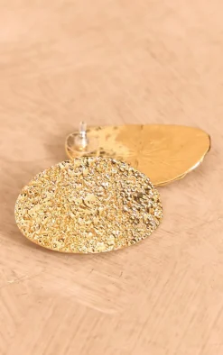 PrettyLittleThing Statement Earrings*Textured Oval Statement Earrings