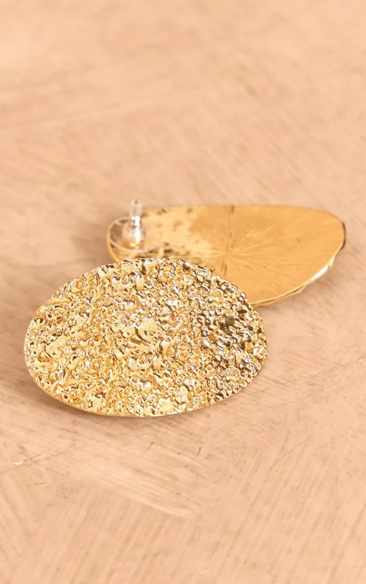 PrettyLittleThing Statement Earrings*Textured Oval Statement Earrings