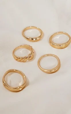 PrettyLittleThing Rings*Textured Ring Multi-pack