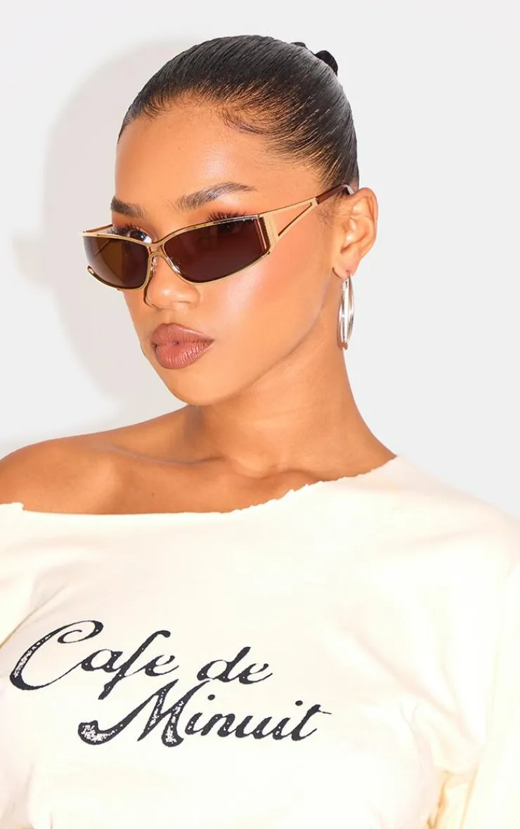 PrettyLittleThing Sunglasses*Trim Frame Visor Sunglasses