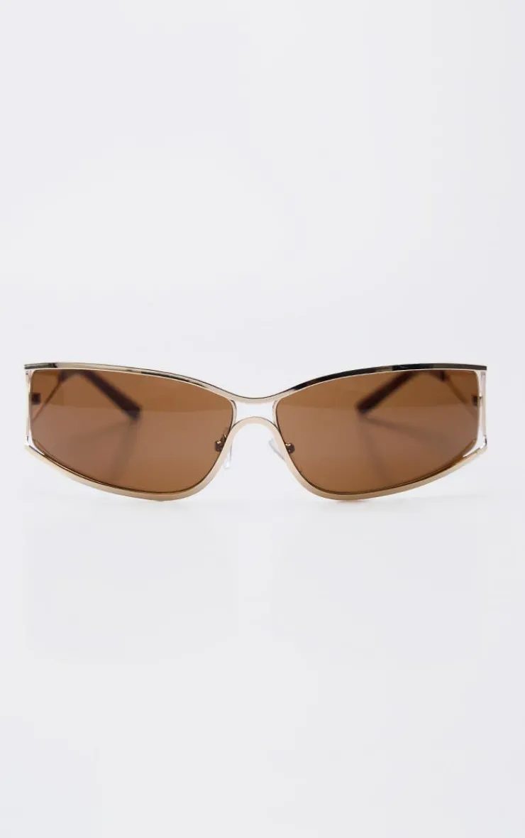 PrettyLittleThing Sunglasses*Trim Frame Visor Sunglasses