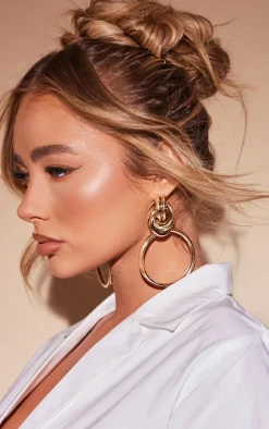 PrettyLittleThing Hoop Earrings*Twist Knot Statement Earrings