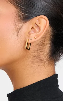 PrettyLittleThing Hoop Earrings*Water Resistant Rectangular Hoop Earrings