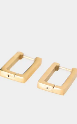 PrettyLittleThing Hoop Earrings*Water Resistant Rectangular Hoop Earrings