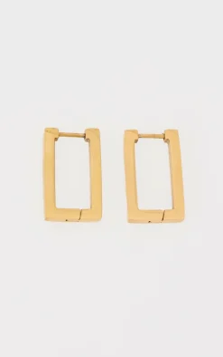 PrettyLittleThing Hoop Earrings*Water Resistant Rectangular Hoop Earrings