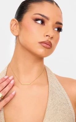 PrettyLittleThing Necklaces*Water Resistant Simple Bar Necklace