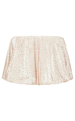 Satin Embellished Puffball Mini Skirt-PrettyLittleThing Clearance