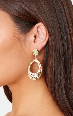 PrettyLittleThing Statement Earrings*Abstract Molten Jewel Statement Stud Earrings