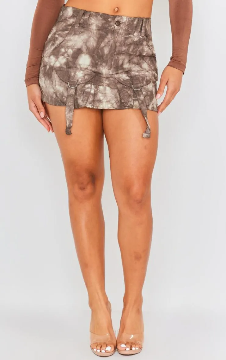 Acid Wash Cargo Pocket Detail Micro Mini Skirt-PrettyLittleThing Sale