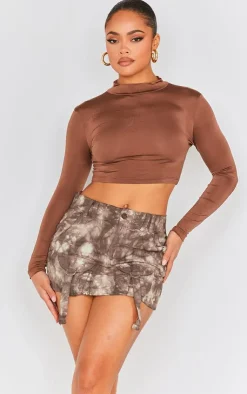 Acid Wash Cargo Pocket Detail Micro Mini Skirt-PrettyLittleThing Sale
