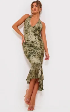 Devore Cross Neck Maxi Dress-PrettyLittleThing