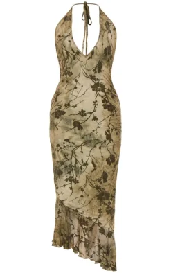 Devore Cross Neck Maxi Dress-PrettyLittleThing
