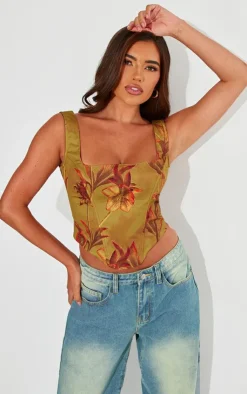PrettyLittleThing Corsets*Floral Corset