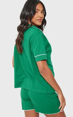 PrettyLittleThing Christmas Gifts*Jersey Piping Detail Short PJ Set