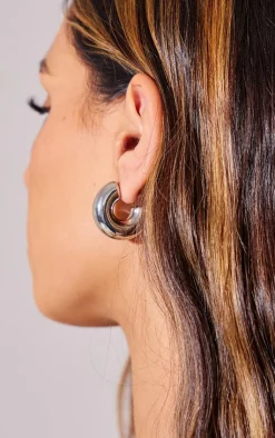 PrettyLittleThing Hoop Earrings*Jewel & Resin Multipack Hoop Earrings