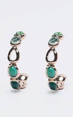 PrettyLittleThing Hoop Earrings*Jewel Detail Hoop Earrrings