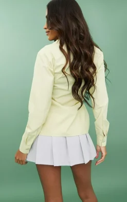 PrettyLittleThing Shirts*Linen Look Fitted Shirt