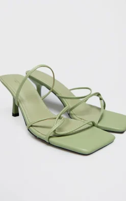 PrettyLittleThing Wide Fit Heels*PU Wide Fit Cross Over Strap Heeled Mules