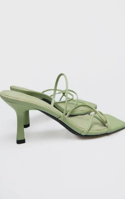 PrettyLittleThing Wide Fit Heels*PU Wide Fit Cross Over Strap Heeled Mules